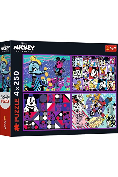 Trefl PUZZLE 4X250 DISNEY MICKEY MOUSE SI PRIETENII
