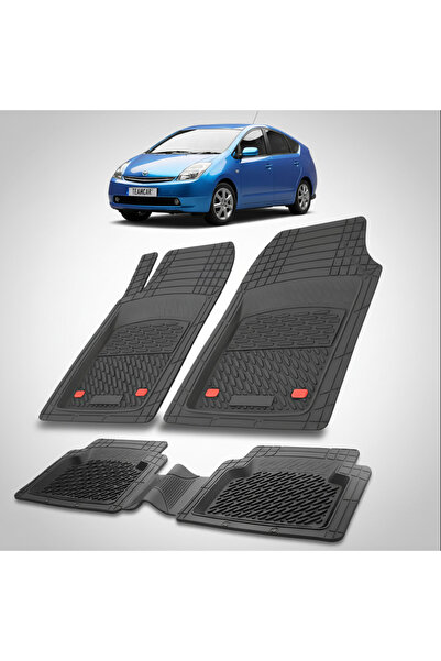 TEAMCAR Covorașe auto tip tavă compatibile cu Toyota Prius II (2003-2009) Negru