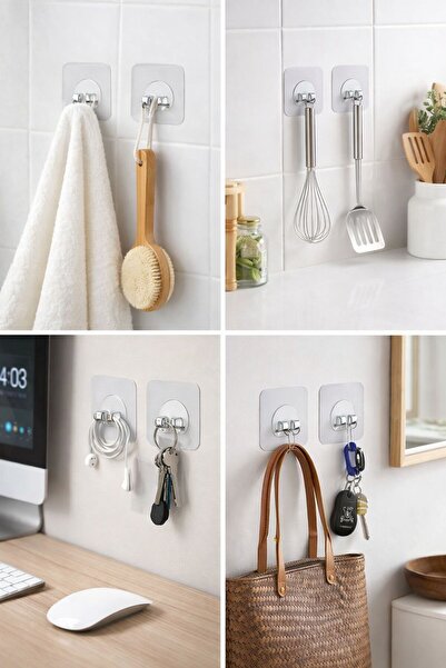 KARTEYA Yedek 4 Adet Süper Güçlü Yapışkanlı Sticker Sihirli Yapışkan