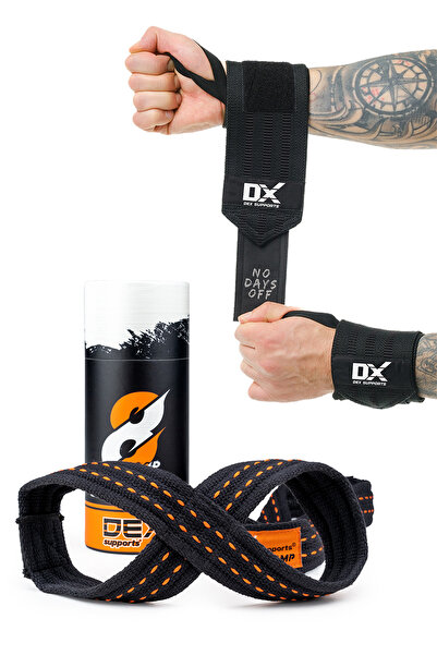 Dex Supports Lasting Energy سوار رياضي Wrist Wraps + 8 أشرطة حلقة مجموعة من 2