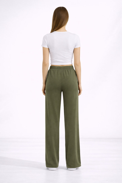 mezozoik alışverişte ikinci dönem Women’s Linen Blend High-Waist Wide-Leg Pocketed Palazzo Pants