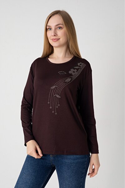 Orly More Bluză din bumbac pieptănat cu mini-rupturi, din țesătură de viscoză...