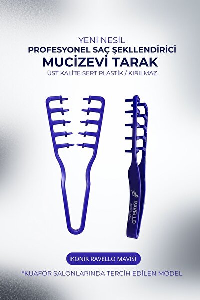 RAVELLO Mucizevi Tarak – Geniş Dişli Kırılmaz Saç Şekillendirici Wax Tarak, 1...