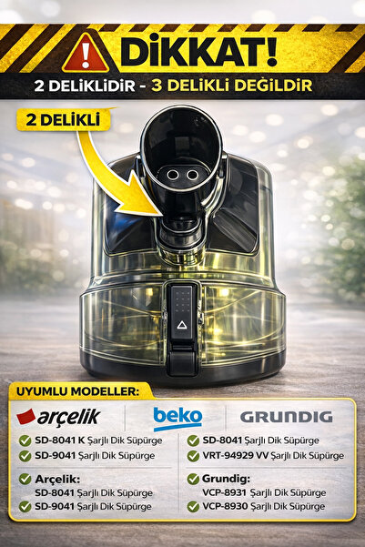 ÖZ BEYAZ EŞYA Arçelik SD-9041 K ŞARJLI DİK SÜPÜRGE ÇÖP KOVASI