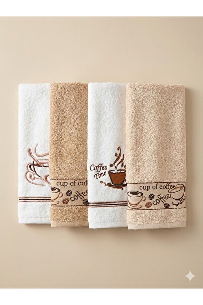 Coton Delux 4-Piece Kitchen Towels – 100% Cotton – 40X60 - Embroidered