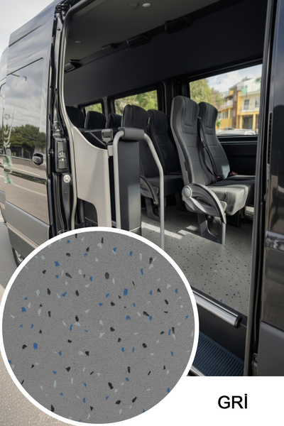 SAYIN TEKSTİL Taban Muşambası - Sprinter Desenli - GRİ - 200 cm