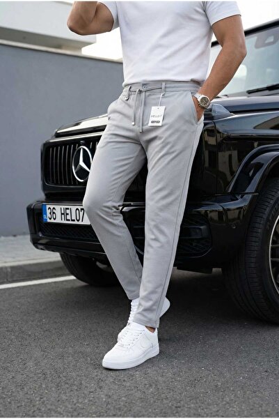 hello7 بنطلون رجالي نصف الخصر برباط مطاطي طراز جوجر