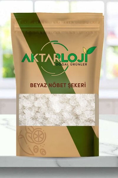 aktarloji 1 Kg Beyaz Nöbet Şekeri ( Kaya, Nebat, Polat, Kristal Şeker ) - Kat...