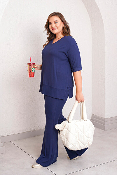 Büyük Moda FİTİLLİ KAŞKORSE TİŞÖRT TAYT TAKIM