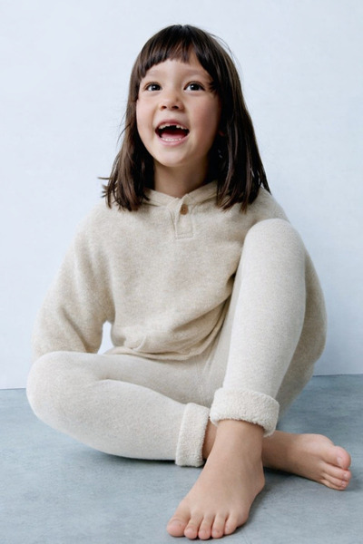 Katia&Bony Παιδικό καλσόν με πετσέτα εσωτερικά Cream Melange