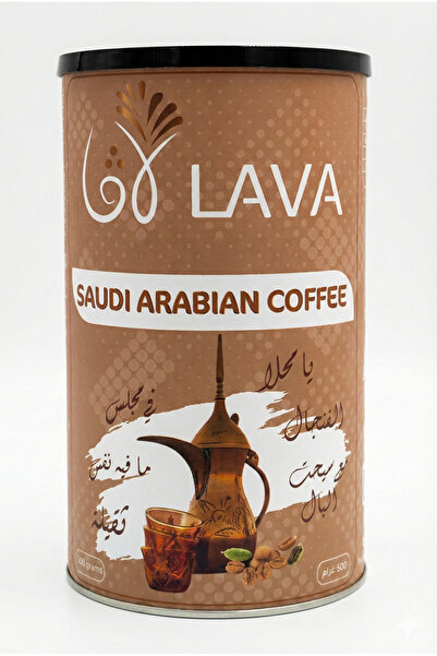 Lava Roastery قهوة سعودية بالهيل ٥٠٠ غرام - مزيج عربي فاخر في علبة معدنية