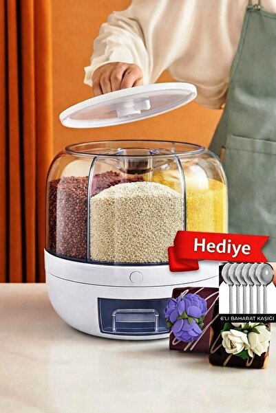 Genel Markalar Kuru Gida Ve Bakliyat 360 Derece Döne Bilen Gıda Organizeri, B...