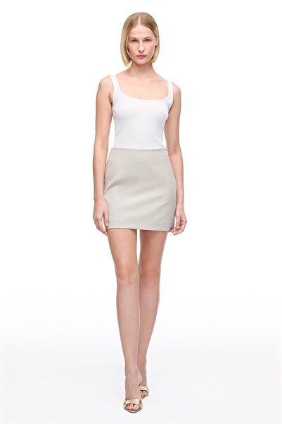 Perspective Міні-спідниця з високою талією та каменючою застібкою