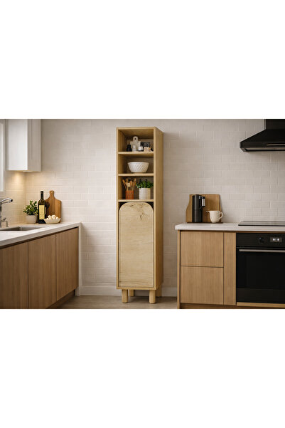 VM VERTEX MOBİLYA Parma 1 Kapaklı Mutfak Dolap, Kahve Köşesi, Çok Amaçlı Dola...