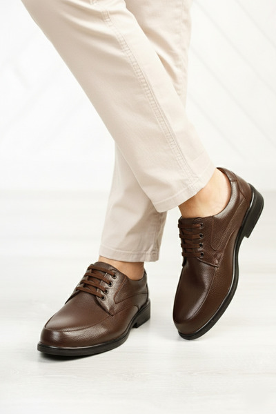 Deripabuc Pantofi ocazional bărbați din piele naturală maro Mrd7-0691