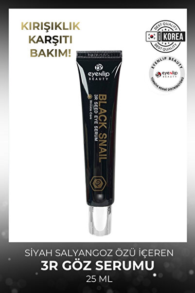Eyenlip Beauty Siyah Salyangoz Özlü 3r Kirisiklik Karsiti Göz Serumu 25 ml