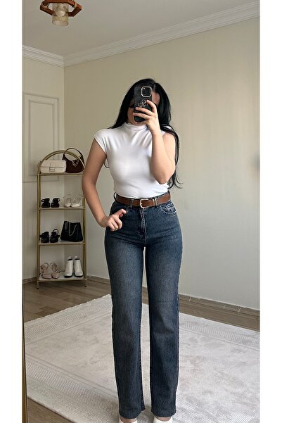 YELZEY BUTİK Premıum Classic Yüksek Bel Jean