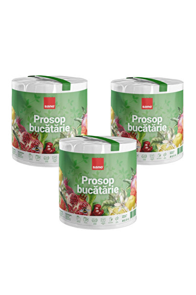 Sano SET 3 BUCĂȚI - Prosop de hârtie premium pe rolă individuală - 550g, 4 st...