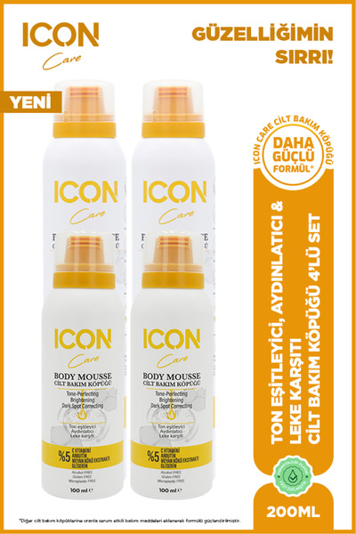 ICON Care Cilt Bakım Köpüğü C Vitaminli- 2'li 200 ml + C Vitaminli- 2'li 100ml