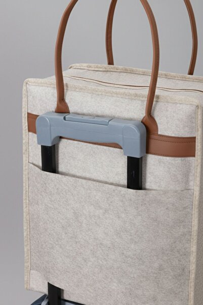 ALAS حقيبة أحذية من اللباد بمقابض جلدية، حقيبة أحذية للسفر فوق حقيبة الأحذية ...