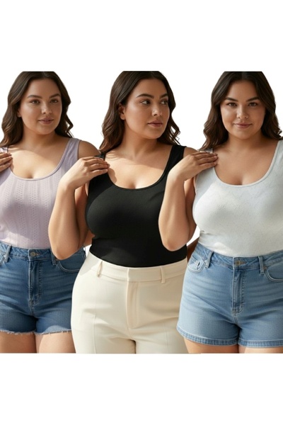 MrrMajestic Women's Athlete Jakarli Beige Large Size Thick Straps Set of 3