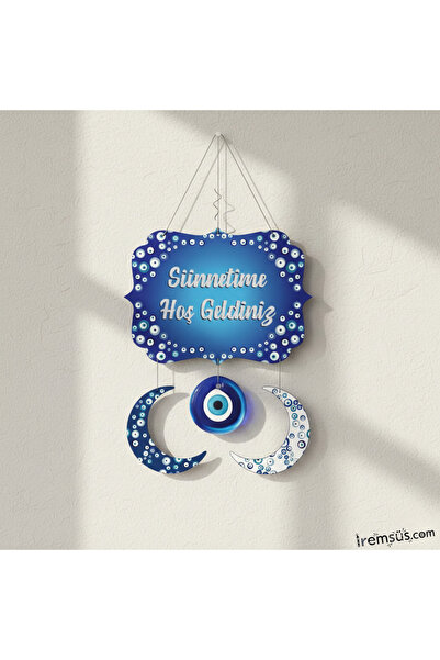 mypartyready Sünnetimize Hoşgeldiniz Asmalı Tavan Sarkıt Süs Mavi Renk Sünnet...