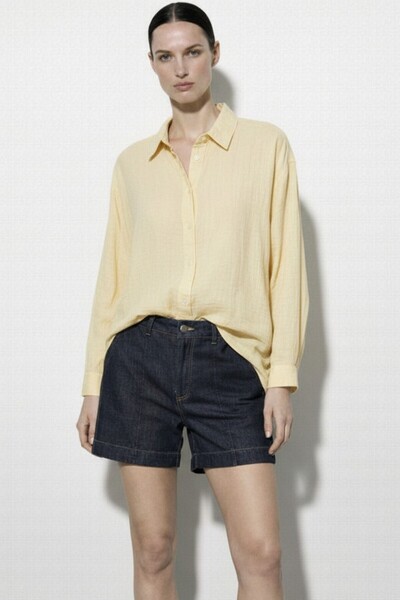 Cistern İstanbul Women's Textured Cotton Shirt