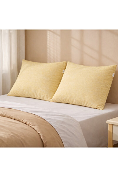 MUK's غطاء وسادة قطني مكون من قطعتين مقاس 50×70