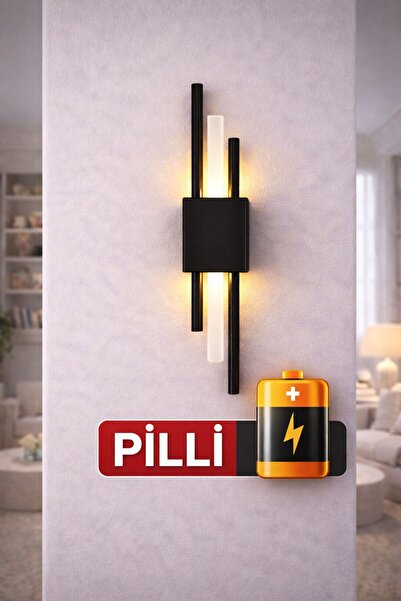 lüx aydınlatma KİRPİ SİYAH PİLLİ APLİK TEK ADET SALON APLİK