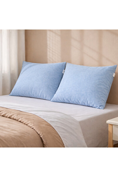 MUK's غطاء وسادة قطني مكون من قطعتين مقاس 50×70