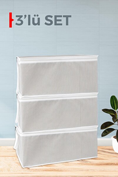 ALAS 3 штуки сірих смугастих великих підоснови та диван-ліжка типу Hurç 65 x ...