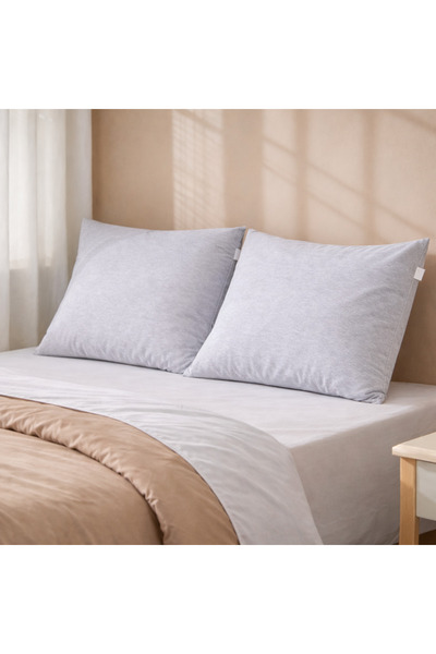 MUK's غطاء وسادة قطني مكون من قطعتين مقاس 50×70