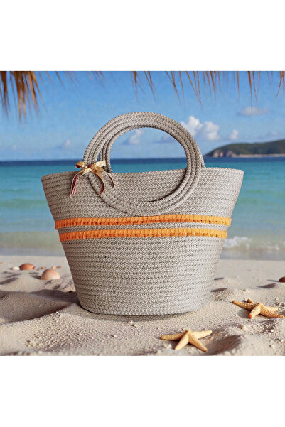 bayram taşcıoğlu home desing Daily Vacation Straw Beach Bag Handle Bag