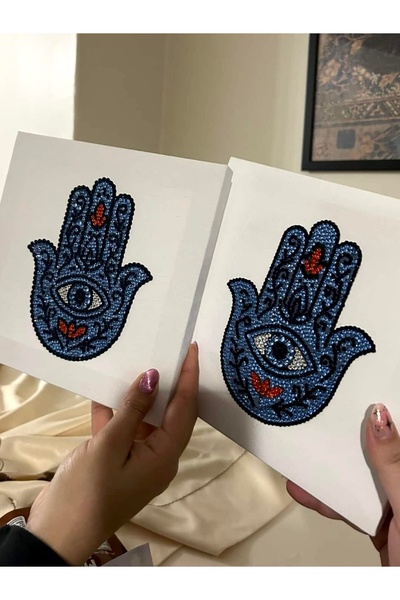 YADA Hamsa - Rhinestone Kit, Diamond painting, Kristal Taş Yapıştırma 20x20 K...