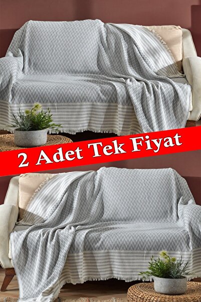 Fushia Trio Ikili Set Kızılcabölük Dokuma Koltuk Örtüsü Seti 170x210cm