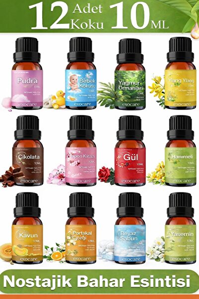 exocare 12 li Set6 Esansiyel Uçucu Yağı Buhurdanlık Difüzör Esansı oda parfüm...