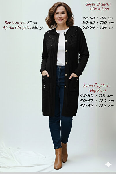 Laden Women's Knitwear Seasonal Spring Steel Knit Cap Large Size Long Merceri...