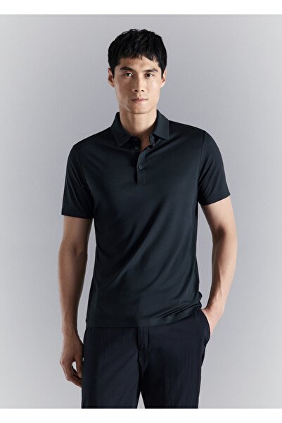 MANGO Man Düğmeli comfort stretch polo yaka gömlek