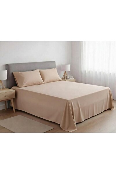 pınarhome collectıon 100% Organic Cotton Fabric Plain (Without Elastic) Sheet...