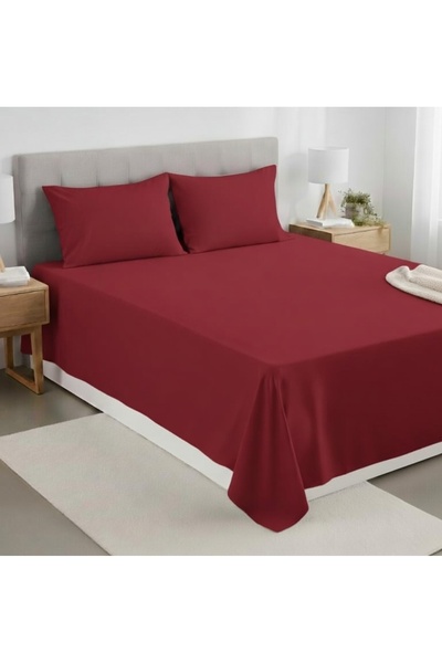 pınarhome collectıon 100% Organic Cotton Fabric Plain (Without Elastic) Sheet...