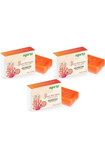 Agarta Handmade Natural Soap 150Gr with Seaweed Extract (Set of 3)