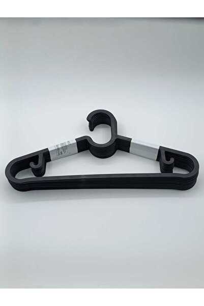 IKEA Siyah Elbise Askısı 10 Adet Decolife -spruttıg