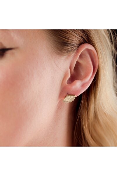 Joliesse Diamonds - Cercei Allure Regale cu 7 diamante, aur de 14K