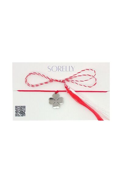 Bijuteria SORELLY Brățară cu fir roșu și trifoi norocos