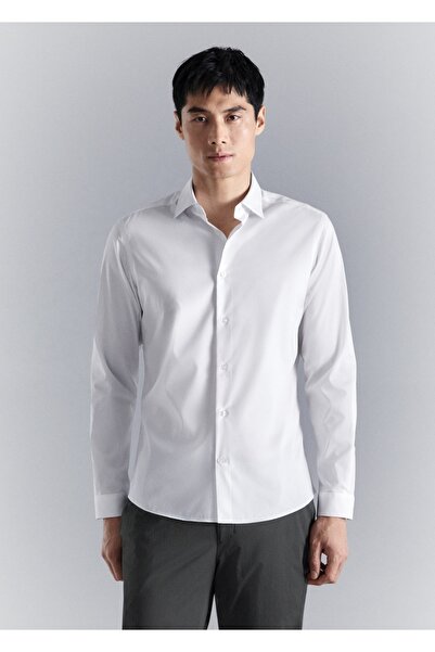 MANGO Man Non-iron comfort stretch pamuklu gömlek