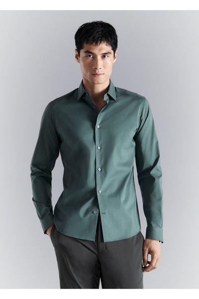 MANGO Man Non-iron comfort stretch pamuklu gömlek