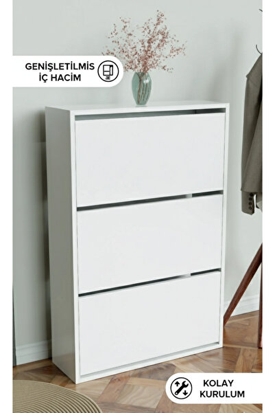 Hediyeler Kapında 3 Bölmeli Liovian Düşer Kapak Ayakkabılık