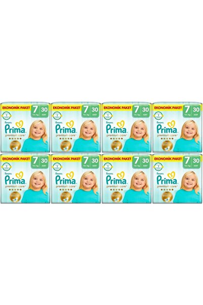 Prima Premium Care Bebek Bezi Beden:7 (15+KG) XXX Large 240 Adet Ultra Ekonom...