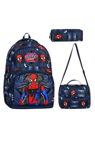 Bodmar Çanta Since 2023 Spiderman 2 Triple Boy Red Σχολική τσάντα Δημοτικού Σ...