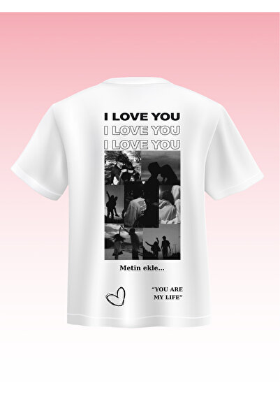 NevamBaskı Sevgiliye Özel Romantik Çift Fotoğraf Baskılı Tişört – Wanna Be Yours